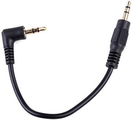 beler 0.4ft 10cm Short Right Angle 3.5mm Male to Male 3.5mm Aux Audio Cable...