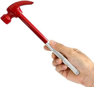 Hammer Brass Hammer with Screwdriver, 6 in 1 Small Hammer, Multitool Camping Hammer Set with Slotted/Flat Head Phillips Screwdriver Hammers Hand T...