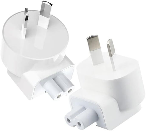 2 Pack AU Plug Duck Head Adapter Converter for Apple MacBook Mac iPad iPhone AC Power Wall Charger Brick Block Australian New Zealand China NZ CN ...