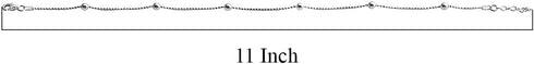 SHOP LC DELIVERING JOY 925 Sterling Silver Ankle Bracelet for Women Charm Chain Adjustable Station Anklet 10" Birthday Gifts for Women...