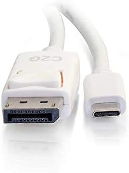 C2G USB Adapter, USB C to Display Port, 4K, 30Hz, White, 12 Feet (3.65 Meters), Cables to Go 26882...