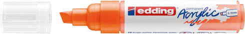 edding 5000 acrylic marker broad - neon-orange - 1 waterproof acrylic paint marker - chisel nib 5-10 mm - acrylic paint pen for drawing on canvas,...