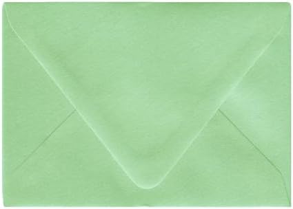 Limeade Green A1 Euro Flap Envelopes, 3 5/8 x 5 1/8 inches, Set of 10, Made from Pop-Tone Paper...