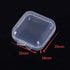 10 Pcs Mini Clear Plastic Box 1.8 mm Thicken Square Jewelry Earplug Pill Storage Box Case Container with Lid for Bead Makeup Craft Project...