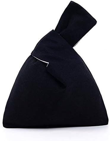 Cotton Canvas Plain Color Canvas Wrist Wristlet Handbag Sleeve Knot Pouch Portable Purse Tote Gift Bag...