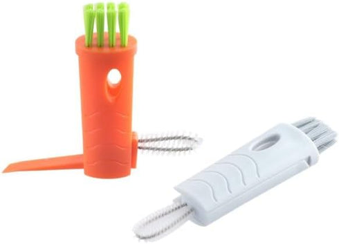 3Pcs Carrot Shape Cup Brush,Creative Glass Cup Washing Brush 3 in 1 Drinking Bottle Mouth Brush Portable Cup Lid Cleaning Brush for Home Kitchen...