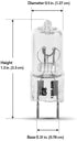Feit Electric BPXN20/G8/RP Xenon 20-Watt Halogen T4 Light Bulb, Dimmable with G8 Base Code, Warm White...