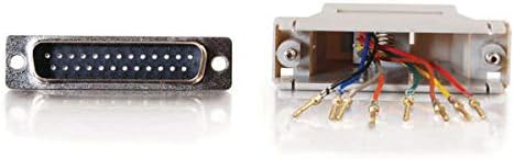 C2G 02934 RJ45 to DB25 Male Modular Adapter, Gray...