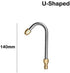 High Pressure Washer Extension Wand, U-Shaped Curved Rod, Undercarriage and Gutter Cleaner Attachment, 14cm Stainless Steel Angled Extension Lance...