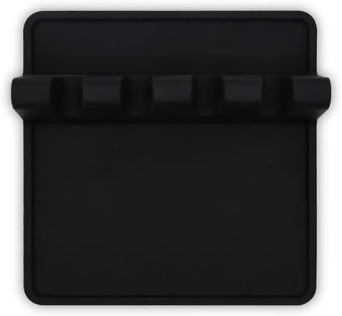 Silicone Kitchen Utensil Holder Drip Tray for Stove Top, Dirty Spoon Rest for Cooking Tools, BPA Free, Heat Resistant, Dishwasher Safe, Black, Lar...