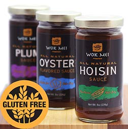 Wok Mei Variety Set of 3 - Oyster, Hoisin and Plum Sauce - 8oz Jars...