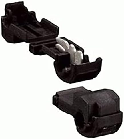 Install Bay BKTT Black Insulation Displacement T-Tap Connector 26-24 Gauge - 100 Pack...