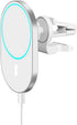 Aporia - Compatible for MagSafe Car Charger Apple iPhone +12 Pro Max Plus Mini | Phone Mount Charger for Magnetic Wireless Fast Qi Charging (White...