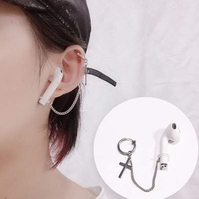 1 Pair (Need Ear Hole) Anti Lost Earring Strap Bluetooth Earphone Holders Accessories Unisex Anti-lost Earring Clip For AirPods Pro Earhooks-Style...