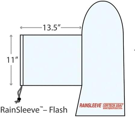 OP/TECH USA Rainsleeve Camera Cover - Clear Rain & Dust Sleeve for Shooting Photos & Video, with Viewfinder Access - Camera Rain Cover, Flash, 2 P...