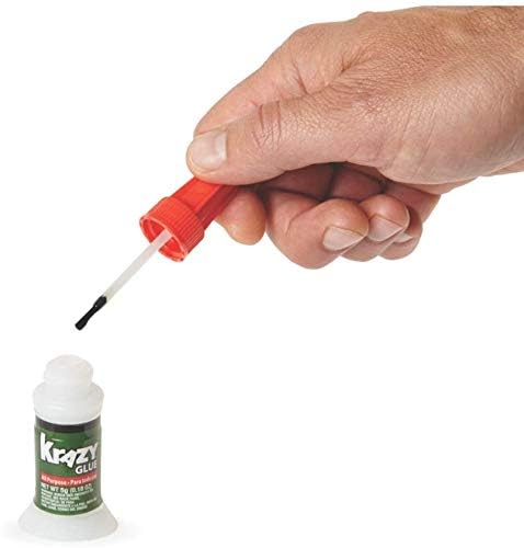 Krazy Glue Home & Office Brush On Super Glue, Brush Applicator, 5 Grams (2 Pack)...