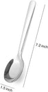 ChenShuo Stainless Steel Flat Bottom Dinner Spoons, korean Spoons with Long Handles, Asian Soup Spoon, Dishwasher Safe, 7.2 Inches, 4 Pack...
