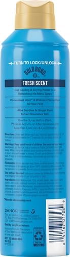 Gold Bond No Mess Talc-Free Foot Powder Spray, 7 oz., Fresh Scent, With a Triple Action Formula...