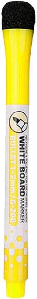Yellow Magnetic Whiteboard Pen Writing Drawing Erasable Board Marker Office Supplies Erasable Whiteboard Pen Dry Erase and Wet Erase Markers...