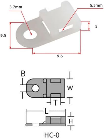 60 Set Cable Zip Tie Mounts Kit with 6" Zip Ties, White Cable Tie Base and Tapping Screw - Wire Cable Clips Organizer Holders Clamps...