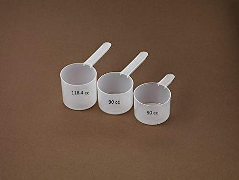 3/8 Cup (3 Oz. | 6 Tablespoon | 90 mL) Long Handle Scoop for Measuring Coffee, Pet Food, Grains, Protein, Spices and Other Dry Goods (Pack of 10)...