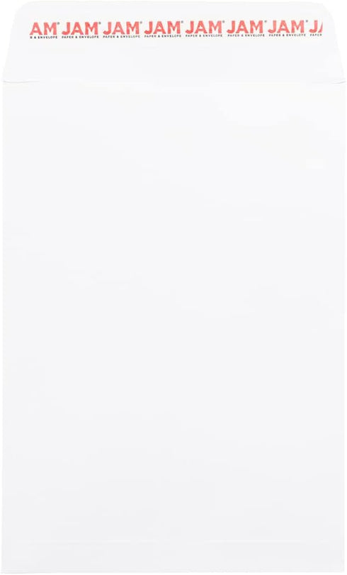 JAM PAPER 7 x 10 Open End Catalog Commercial Envelopes with Peel and Seal Closure - White - 25/Pack...