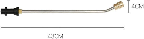 Pressure Washer Extension Wand - Sprayer Lance Extension with 5 Spray Nozzles, Angled Extension Wand for Car Washer, High Pressure Washer Gutter R...