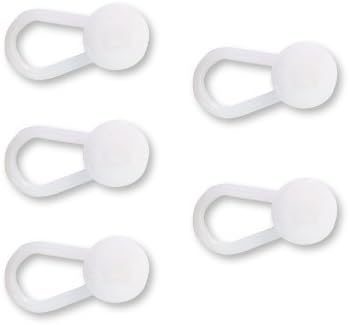 25-pack Waistband Extender Set - 5 x White Button, 5 x Black Button, 5 x Spring Metal Button, 5 x Cotton Hook, 5 x Cotton Button Extenders...