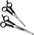 Dog Grooming Scissors, 2 Pack, Pet Scissors, Cuts Facial Hair and Body Fur, Stainless Steel with Safety Rounded Tips for a Painless, Smooth, and C...