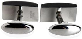 Rubber Stainless Steel Cufflinks with Presentation Box...