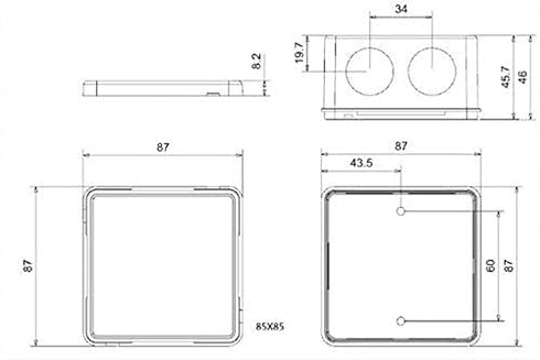 Co. 4" x 4" x 2.75" PVC Waterproof Plastic Junction Conduit Box with Pre Molded 3/4" & 1" Conduit Holes (4" x 4" x 2.75", 1 Pack)...