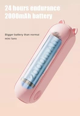 Handheld Mini Fan with Power Bank, Flashlight | For Women, Travel, Outdoor, Office, Home USB Rechargeable (Blue)......