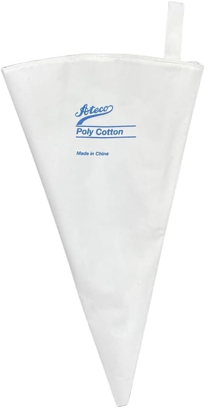 Ateco Poly-Cotton, Pack of 1 Cake Decorating Bag, 15.75-Inch, White...