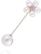 Faux Pearls Flower Lapel Stick Brooch Pin for Women Girls Crystal Cubic Zirconia Floral Pins Scarves Hat Suit Cardigan Tuxedo Tie Corsage Brooches...