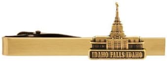 Ringmasters LDS Idaho Falls Idaho Temple Gold Steel Tie Bar - Tie Clip - Priesthood Gift, LDS Missionary, Tie Clip...