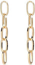 14K Gold Plated Paperclip Alloy Link Chain Choker Necklace Bracelet Earrings Set Punk Oval Dainty Chunky Chain Flat Link Costume Jewelry Set for W...