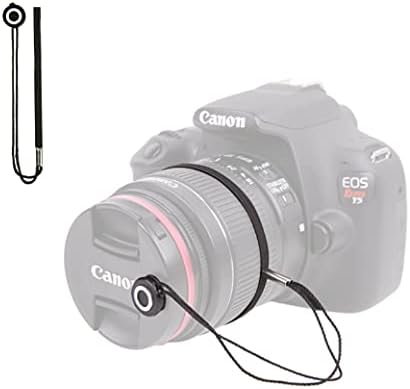 Foto&Tech Camera Lens Cap Leash with Elastic String, Compatible with Universal DSLR SLR Evil Mirrorless Cameras Video (1 Piece)...