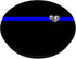 Fallen officer remembrance thin blue line design with Heart PopSockets Adhesive PopGrip...