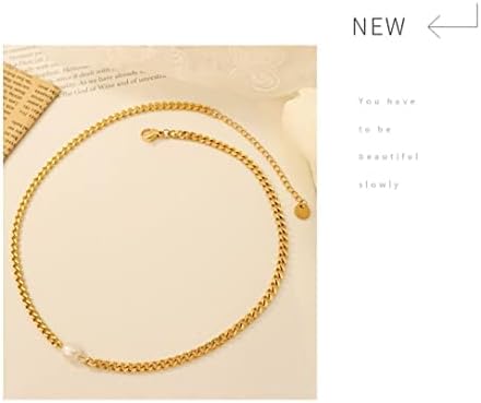 Gold Pearl Choker Necklace for Women Small Pearl Bead Necklace Wedding 14K Gold Plated Jewelry...