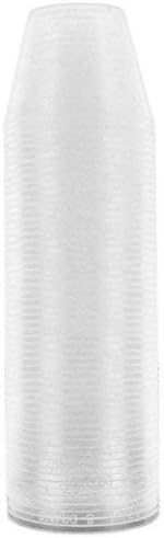 Custom Shop Pack of 50, 1 Ounce (30ml) Graduated Plastic Clear Measuring and Mixing Cups - Hold, Mix Paint, Acrylic Art Hobby Airbrush Pouring Pai...