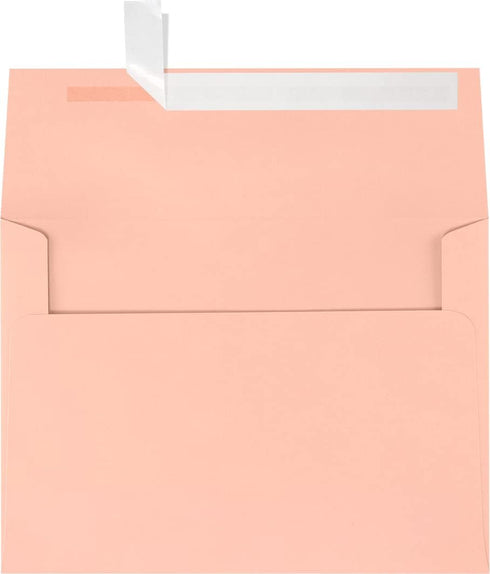 LUXPaper A7 Invitation Envelopes | Peel & Press | 5 1/4" x 7 1/4" | Blush Pink | 80lb. Text | 50 Qty...