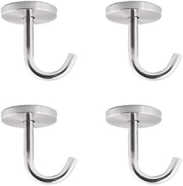 Stainless Steel Screws Mount Ceiling Hooks, Coat Hanger (2 INCH, 4 Pack)...