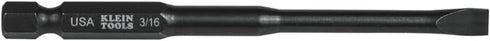 Klein Tools SL316355 3/16-Inch Slotted Steel Power Drivers, 3-1/2-Inch, 5-Pack...