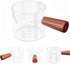 3 oz Espresso Measuring Cup Shot Glasses Measuring Triple Pitcher Double Spouts Glass Creamer Measure Cup for Barista Coffee Carafe Sauce Milk Bar...
