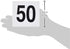Winco 1-50 Plastic Table Numbers, White, Black...