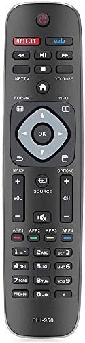 Young Universal NH500UP/PHI-958 Replacement Remote fit for Philips LED LCD TV Smart Ultra HDTV 50PFL5601/F7 65PFL5602/F7 55PFL5602/F7 50PFL5602/F7...