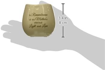 Pavilion Light Your Way Memorial Ceramic Vessel - 100% Soy Wax Candle with "In Remembrance Of My Mother's Eternal Light And Love" Text, Decorative...