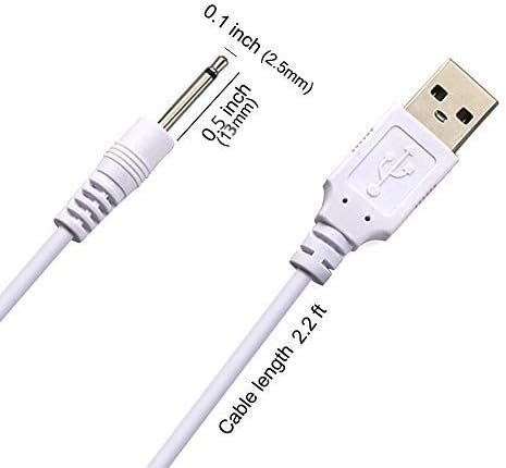 2.7ft Replacement DC Charging Cable, USB to DC 2.5mm/13mm Fast Charger Cord Adapter - 2.5mm (This is NOT Barrel Jack)......