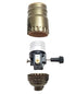 B&P Lamp® Antique Brass Socket with Matching Cord Set and Basic Hardware...