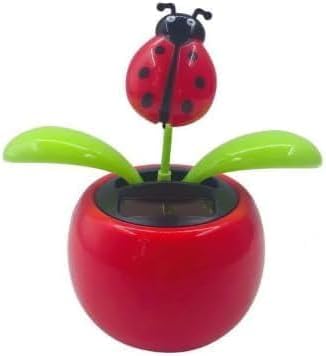 Red Solar Dancing Flower Car Dashboard Decorations - Funny Solar Powered Dancing Flower Pot Car Ornaments Flower Swinging Decoration for Car Decor...